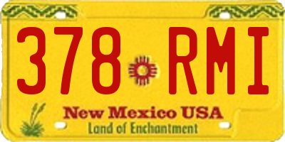 NM license plate 378RMI