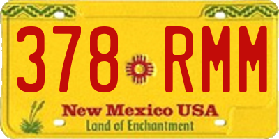 NM license plate 378RMM