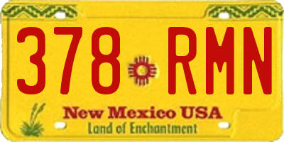 NM license plate 378RMN