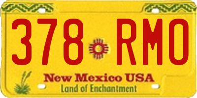 NM license plate 378RMO