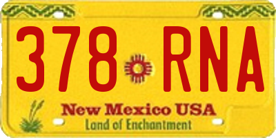 NM license plate 378RNA