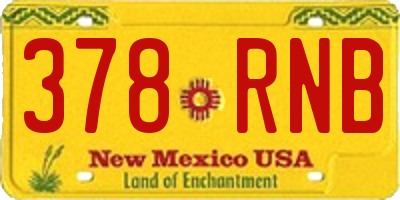 NM license plate 378RNB
