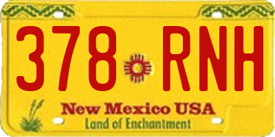 NM license plate 378RNH