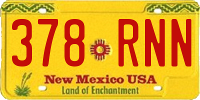 NM license plate 378RNN