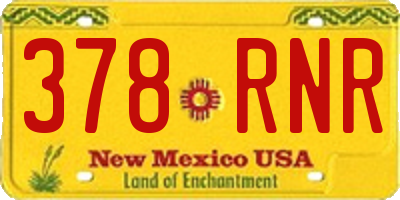 NM license plate 378RNR