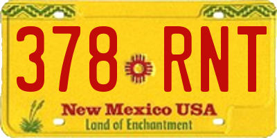 NM license plate 378RNT