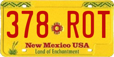 NM license plate 378ROT