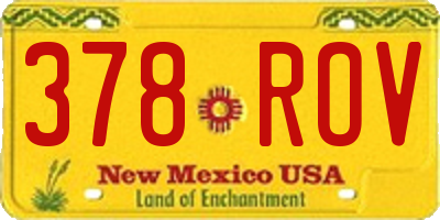 NM license plate 378ROV