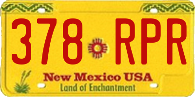 NM license plate 378RPR