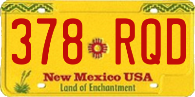 NM license plate 378RQD