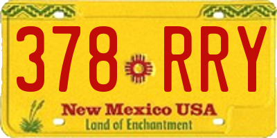 NM license plate 378RRY