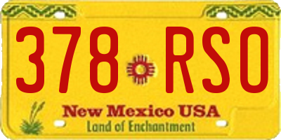 NM license plate 378RSO