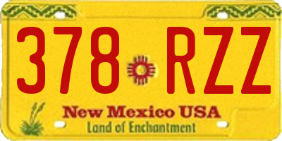 NM license plate 378RZZ