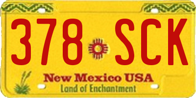NM license plate 378SCK