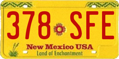 NM license plate 378SFE