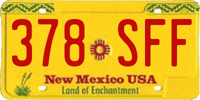 NM license plate 378SFF