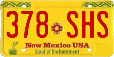 NM license plate 378SHS
