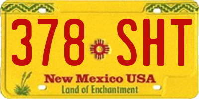 NM license plate 378SHT