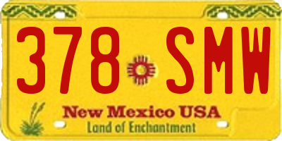 NM license plate 378SMW