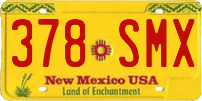 NM license plate 378SMX