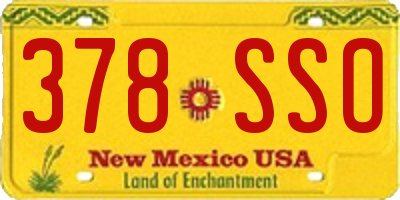 NM license plate 378SSO