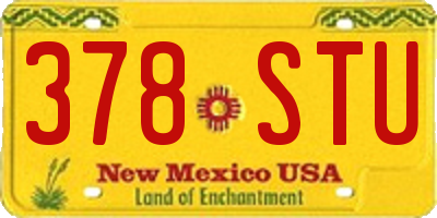 NM license plate 378STU