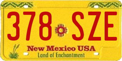 NM license plate 378SZE