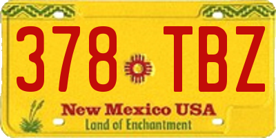 NM license plate 378TBZ