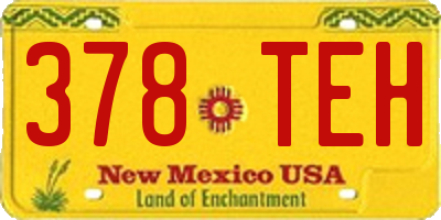 NM license plate 378TEH