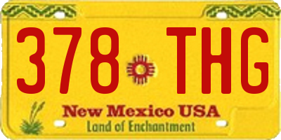 NM license plate 378THG