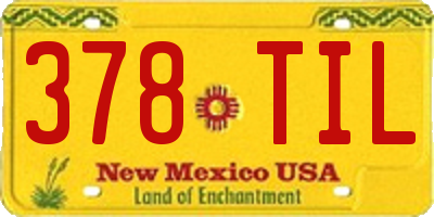 NM license plate 378TIL