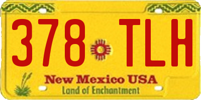 NM license plate 378TLH