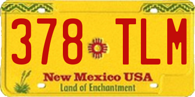 NM license plate 378TLM