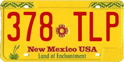 NM license plate 378TLP