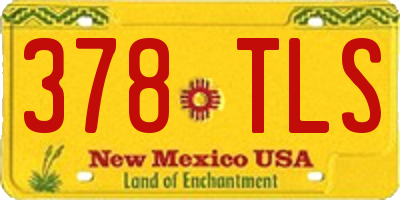NM license plate 378TLS