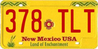 NM license plate 378TLT