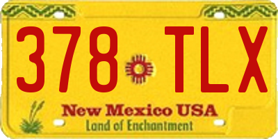 NM license plate 378TLX