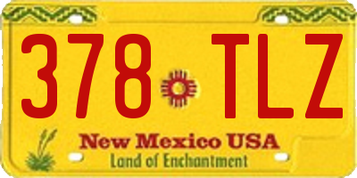 NM license plate 378TLZ
