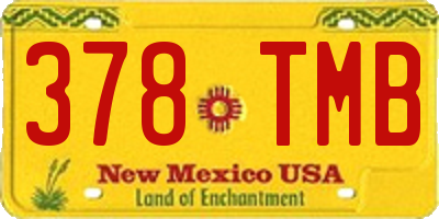 NM license plate 378TMB