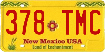NM license plate 378TMC