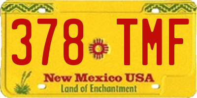 NM license plate 378TMF