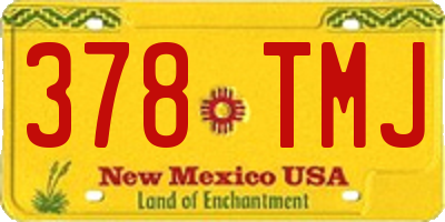 NM license plate 378TMJ