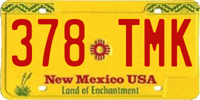NM license plate 378TMK