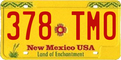 NM license plate 378TMO