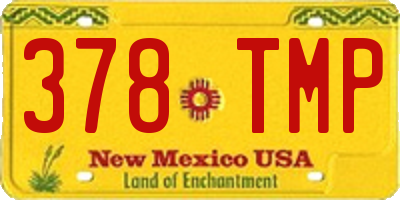 NM license plate 378TMP