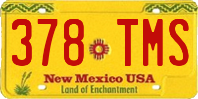 NM license plate 378TMS