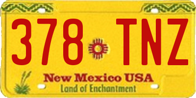 NM license plate 378TNZ
