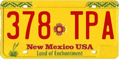 NM license plate 378TPA