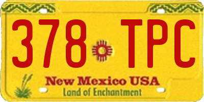 NM license plate 378TPC