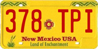 NM license plate 378TPI